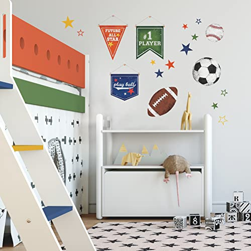 RoomMates Wandtattoo, Vinyl, bunt, 4 Blätter-20 Teile-22,9 x 44,1 cm