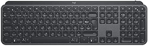Logitech MX Keys Tastiera, Layout Francese Azerty, Nero (Grafite)