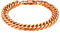 Cupimatch Herren Armband Panzerkette Edelstahl Poliert Glieder Link Kettenarmband Panzerarmband 21CM Biker Armkette Armreif für Männer Jungen Rosegold
