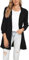 MINTLIMIT Womens Lapel Blazer Long Sleeve Solid Formal Suit Jacket Office Cardigan Coat (Black, Small)
