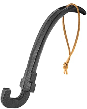 Cast Iron Grill Grate Lifter, Cooking Grid Lifter Gripper for Big Green Egg, Primo Kamado Charcoal Grill Smoker