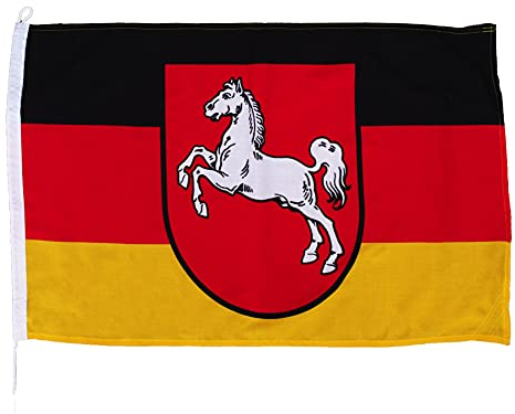 Netflags Flagge Niedersachsen, Schiffsflagge mit 160 g/qm Stoffgewicht (120 x 200 cm)