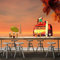 Frtmsticker Fototapete 3D Effekt Dusk Sky Cars Wandtattoo Wandaufkleber Tapete Fototapete 3D Effekt Wandbild Wandtapete Hauptdekorationen Für Wohnzimmer Schlafzimmer 360X250Cm