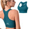 CLDFHX Damen Sport BH Starker Halt mit Polstern Ohne Bügel Comfy BH Nahtlos BH Racerback Top zum Yoga Joggen Fitness Laufen Pilates, Grün, XL