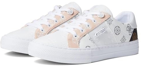 GUESS Loven, Scarpe da Ginnastica Donna, Bianco Rosa 680, 42.5 EU