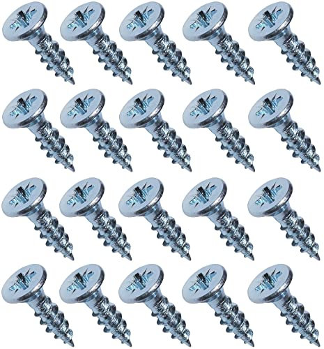 AERZETIX - C44782 - Lot de 20 - Vis à bois - Ø3x12mm - en acier zingué métal - tête fraisée - à empreinte cruciforme pozidriv - couleur argent