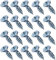 AERZETIX - C44782 - Lot de 20 - Vis à bois - Ø3x12mm - en acier zingué métal - tête fraisée - à empreinte cruciforme pozidriv - couleur argent