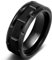 Zakk Ringe Herren Wolfram Schwarz Gold Silber 34mm Breit Ziegelmuster Verlobungsringe Trauringe Eheringe Freundschaftsringe (Schwarz,68 (21.6))