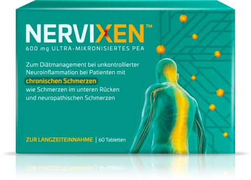 NERVIXEN™ - Bei chronischen wie Schmerzen im unteren Rücken und neuropathischen - Zum Diätmanagement für Patienten mit unkontrollierter Neuroinflammation – 1 x 60 Tabletten