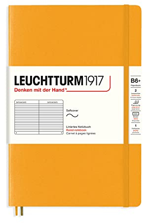 LEUCHTTURM1917 365641 Notizbuch Paperback (B6+), Softcover, 123 nummerierte Seiten, Rising Sun, Liniert