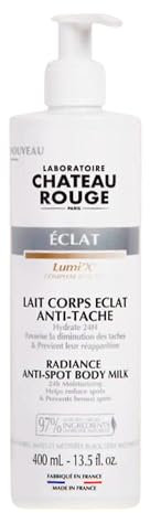 LABORATOIRE CHÂTEAU ROUGE - Lait Corps Éclat Anti-Tache - Flacon Pompe 400 ml - Complexe LUMI'X - Hydrate & Unifie le Teint - Effet Anti-Pigmentation Visible en 4 Semaines - Fabriqué en France