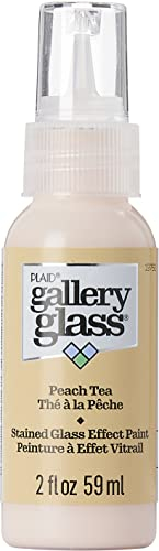 FolkArt Gallery Glass Paint 2oz-Peach Tea