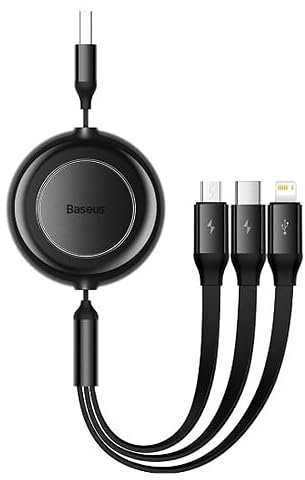 Baseus Universal 3-in-1 Bright Mirror 2 cable retractable, USB to Mic