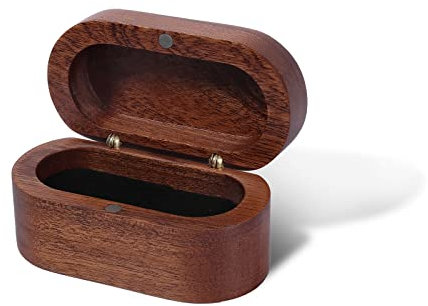 Guitar Pick Holder, Walnut Wood Guitar Pick Case Holder with Magnetic Opening, Sturdy Guitar Pick Storage Box Display Case Jewelry Box for Men Women Teens Adults