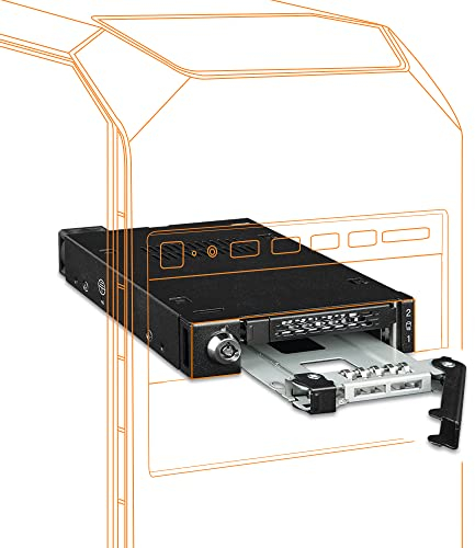 ICY DOCK ToughArmor MB092VK-B Rack mobile 2 baies U.2/U.3 NVMe SSD PCIe 4.0 pour baie de disque externe 3,5