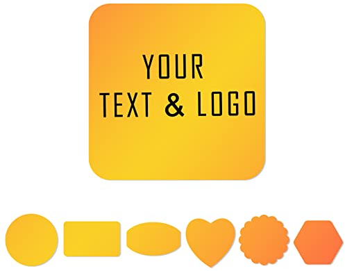 Personalisierte Aufkleber Klebeetiketten selbst gestalten von Business Firmenlogo, Foto, Text in Rund, Quadra,Rechteck, Ellipse (Quadratisch)