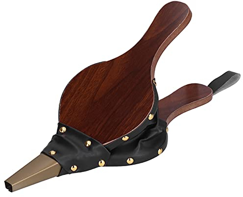 Soufflet De Cheminée D'intérieur 30 X 13 Cm Petit Souffleur à Bois Avec Sangle De Suspension, Longue Poignée, Buse En Métal, Excellent Outil Pour Cheminée, Foyer, Poêle à Bois, Barbecue, Camping En Pl