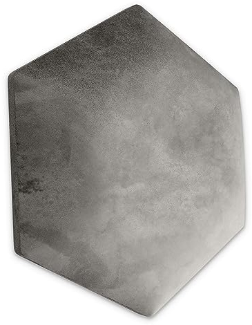 Muralo Samt Wandkissen Hexagon Stoff Polsterpaneel Schlafzimmer Wohnzimmer Bett Wandpolster Bettkopfteil Lendekissen Modern Luxus Gepolstert Polster Paneel (Grau, 30 cm x 26 cm)