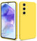 HSP Cover per Samsung Galaxy A55 5G [repellente alla polvere] Custodia protettiva in silicone TPU premium | antigraffio antiurto | Protezione della fotocamera | Vestibilità sottile | Giallo