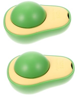 Sosoport Avocadoförmiges Katzenspielzeug und Abnehmbarem Deckel 2 Stück mit Katzenminze Bissfestes PVC Material Interaktives Spielzeug zur Zahnreinigung für Kätzchen