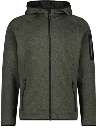CMP - Man Jacket Fix Hood, Olive-Nero, 50