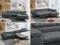 MKS MEBLE Ecksofa Sofa Grau, Wohnlandschaft L-Form mit Schlaffunktion und Bettkasten, Schlafsofa mit Bettkasten, Sofa mit Einstellbare Kopfstützen, Peter L - Dunkelgrau Velvet - Links Grau