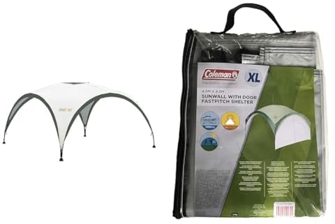 Coleman Event Shelter Pavillon, Regen- und Sonnenschutz Gartenpavillon & Seitenwand für Fast Pitch Shelter Pavillon Seitenteil mit Tür und Fenster, grau, XL, 2000032121