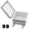 YETLEBOX Waterproof Electrical Box Dustproof Junction Box Weatherproof IP67 ABS Plastic Enclosure Switch Router Project Box with Mounting Plate with Wall Bracket 2 Cable Glands Grey 5.9x5.9x3.5