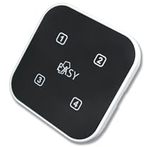 Schartec Bouton intérieur sans Fil EF4 pour opérateurs de Portes de Garage Easy 600 et 800, Bouton Mural, Bouton Poussoir sans Fil, 433,92 MHz
