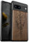 Carveit Wood Case for Pixel 8a Case [Natural Wood & Black Soft TPU] Shockproof Protective Cover Unique Wooden Case Compatible with Google Pixel 8a Case (Viking Compass Vegvisir-Walnut)
