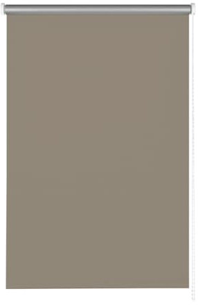 GARDINIA Tenda a rullo a comando laterale per finestre, Con supporto termico, Opaca e coprente, Montaggio con trapano, Protezione termica, Oscuramento, Risparmio energetico, Tortora, 122 x 160 cm