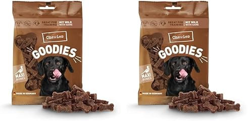 Chewies Hundeleckerli Training Maxi Wild Knöchelchen - 200 g - Hundesnacks zuckerfrei & mit hohem Fleischanteil - ideal als Trainings-Leckerli für Ihren Hund (Packung mit 2)