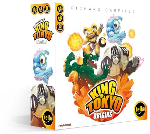iello |King of Tokyo Origins | Gesellschaftsspiel für 2–4 Spieler ab 8 Jahren | 30 Minuten Spielzeit | Strategisches Würfelspiel voller Chaos und Zerstörung