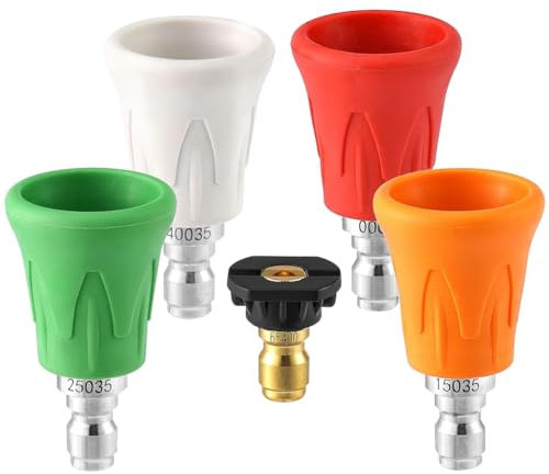 Trisoye High Pressure Washer Nozzle Guard, Cleaning Nozzle Holder Set, Bore Size 2.5, with 0.64 cm Quick Connect