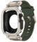BAHDB Funda con correa para Apple Watch Band Ultra 2, 49mm, 44mm, 45mm, funda protectora de TPU, pulsera de silicona para IWatch Series 9, 8, 7, 6, 5, 4 correas de reloj(Ti-Green,49mm)