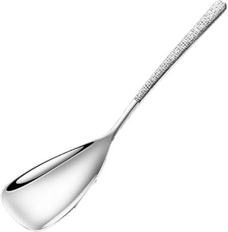 Duroecsain Cucchiaio grande da servizio, cucchiaio da servire per buffet, cucchiaio da portata in acciaio inox | Spalato d'argento – cucchiaino da tè per matrimoni di cucina ristorante, utensili in