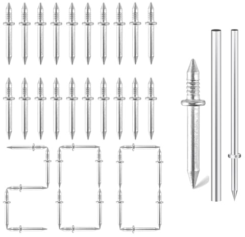 200 chiodi per battiscopa a doppia testa, invisibili, di sicurezza, a doppia testa, senza traccia, per l'installazione di mobili in legno