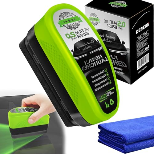150ML Automotive Oil Film Cleaning Brush, Upgrade Reusable Car Windshield Cleaning Brush, Car Windscreen Cleaner for Easily Improve Clarity & Visibility, For Windows & Windshield Washers