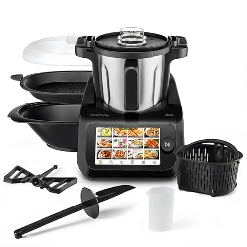 Ufesa TotalChef RK6 Robot da Cucina Multifunzione Intelligente, Display Digitale 7”, WIFI, 30 Funzioni, Caraffa in Acciaio Inox, 3,5 L, Bilancia Integrata, 15 Programmi, Accessori
