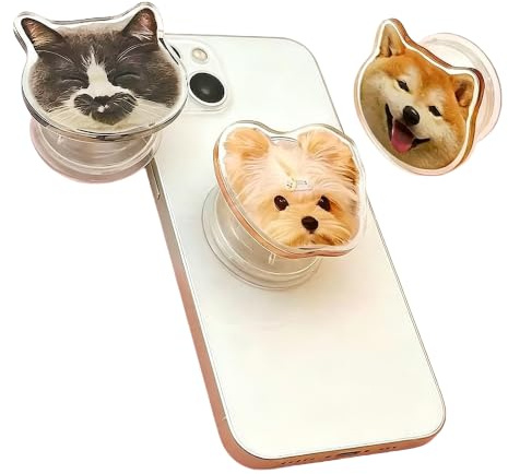 Custom Phone Grip Personalized Photo Acrylic Socket Customizable Your Photo/Logo (Adhesive)