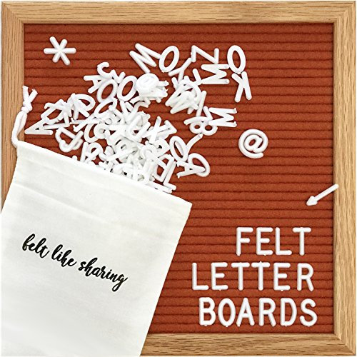 Filz Buchstabe Board 25,4 x 25,4 cm. Wechselhafte Buchstabe auch Boards, 300 aus Kunststoff Buchstaben und Eiche Rahmen.
