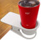 HOLLIHI Drink Cup Holder Clip - Table Desk Side Water Glass Beer Bottle Tumbler Beverage Soda Tea Coffee Mug Holder Cup Saucer Clip Design for Home Office, White