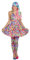 PartyXPeople Kleid Schokolinsen Damenkostüm bunt 13300-34
