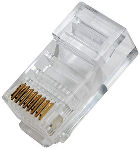 odedo Lot de 50 fiches RJ45 à sertir - Câble plat - Fiche réseau CAT6