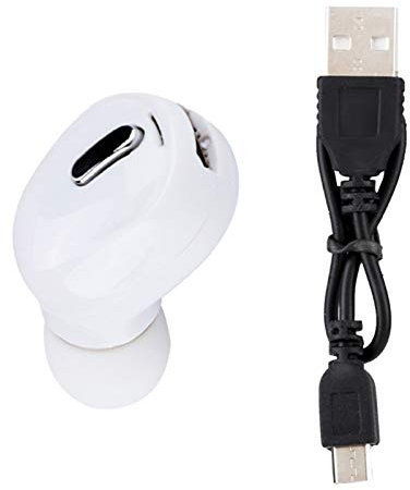 Auriculares inalámbricos, mini deportes auriculares inalámbricos Bluetooth 5.0 soporte 5H Playback TWS Auriculares universales con micrófono para deportes, ocio, conducción, oficina, etc.(Blanco)