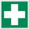 Hochwertiges Erste Hilfe/Verbandskasten Schild stark nachleuchtend 150mm x 150mm aus Kunststoff - Symbolschild Kennzeichnung - ORIGINAL Protecticure gemäß ASR A1.3 / ISO 7010 - Rettungszeichen