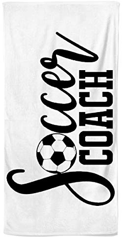 Power Towel das Coole Fussball & Sport-Handtuch mit Einer Botschaft| Verschiedene Motivations-Quotes| Größe 50 cm x 100 cm | POWERTOWEL Handtuch Mikrofaser Baumwolle (Soccer Coach)