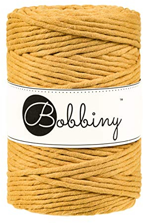 Bobbiny XXL Makramee-Schnur, einlagig, 5 mm, senffarben, 100 m
