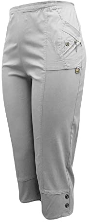 Sockenhimmel Kurze Hosen Damen Sommerhosen Bermuda 7/8 Schlupfhose leichte Stoffhose angenehme Caprihose mit Taschen