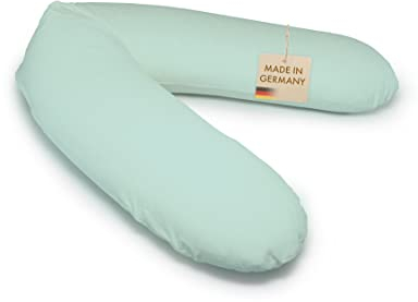 pic Bear Premium Stillkissen - hochwertiges Schwangerschaftskissen - anschmiegsames Lagerungskissen aus Baumwolle - schadstofffreies Seitenschläferkissen - 194 cm Premium - hell türkis